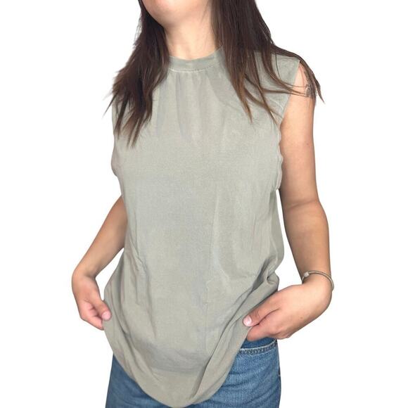 SKIMS Tops - Skims Sleeveless Top Sage Green Cotton Spandex Women’s XXL